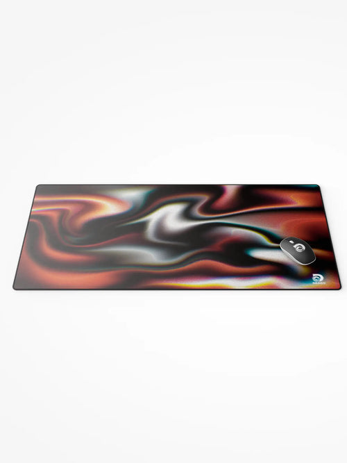 Colorful mouse pad with a gradient design on a white background, featuring the brand 'Drago'